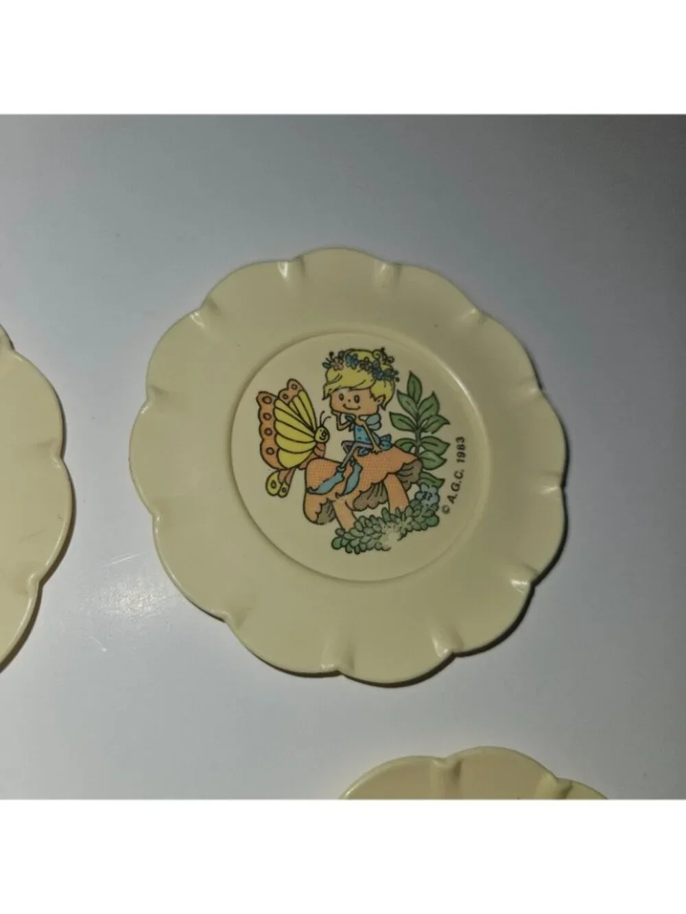 VTG 21 pc Chilton Toy Dish Lot Plate Cup Pitcher Lid Spoon 1983 AG Herself Elf